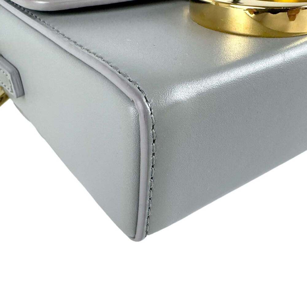 CHRISTIAN DIOR Gray Leather Shoulder Bag - Picture 8 of 12